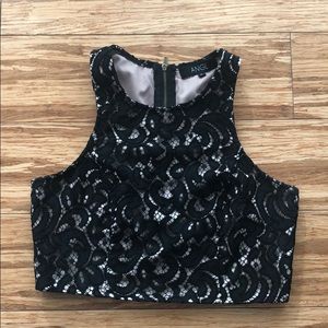 Lace Crop Halter Top